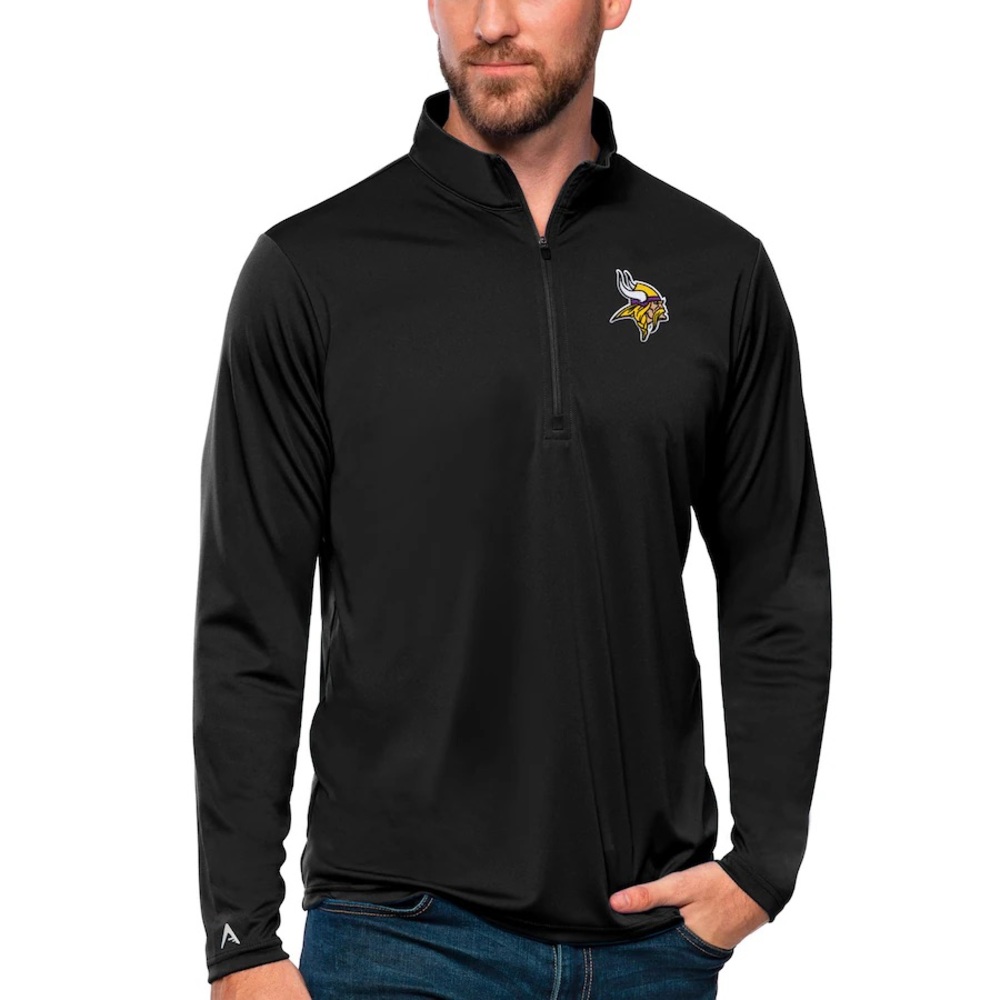 Nike Black Lightweight Quarter-Zip Minnesota Vikings Jacket